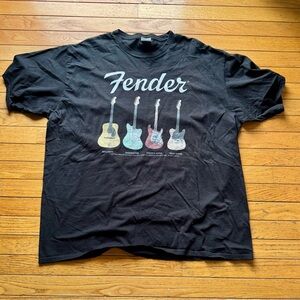 Fender Guitar Graphic Tee Black XXL Band T-Shirt